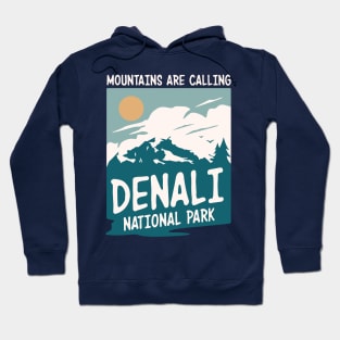 Alaska Denali National Park Retro Vintage Design Hoodie